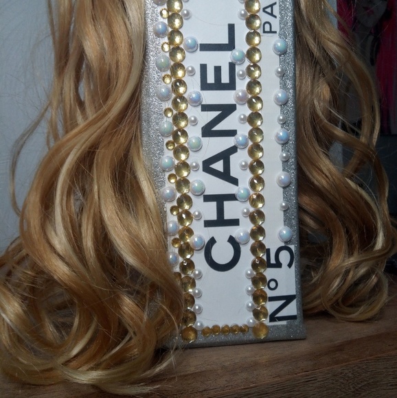 Elastic Natural Blonde Synthetic Human Hair Piece - Picture 5 of 7